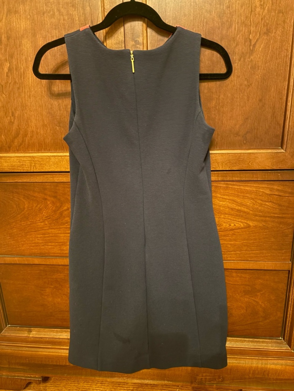 Lilly Pulitzer Navy Dress with Coral Label Detail - Picture 3 of 7